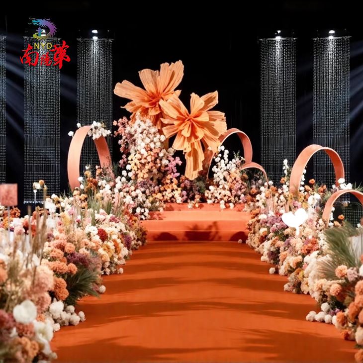 Romantic Organza Wedding Stage Decor Romantic Organza Wedding Stage Decor
